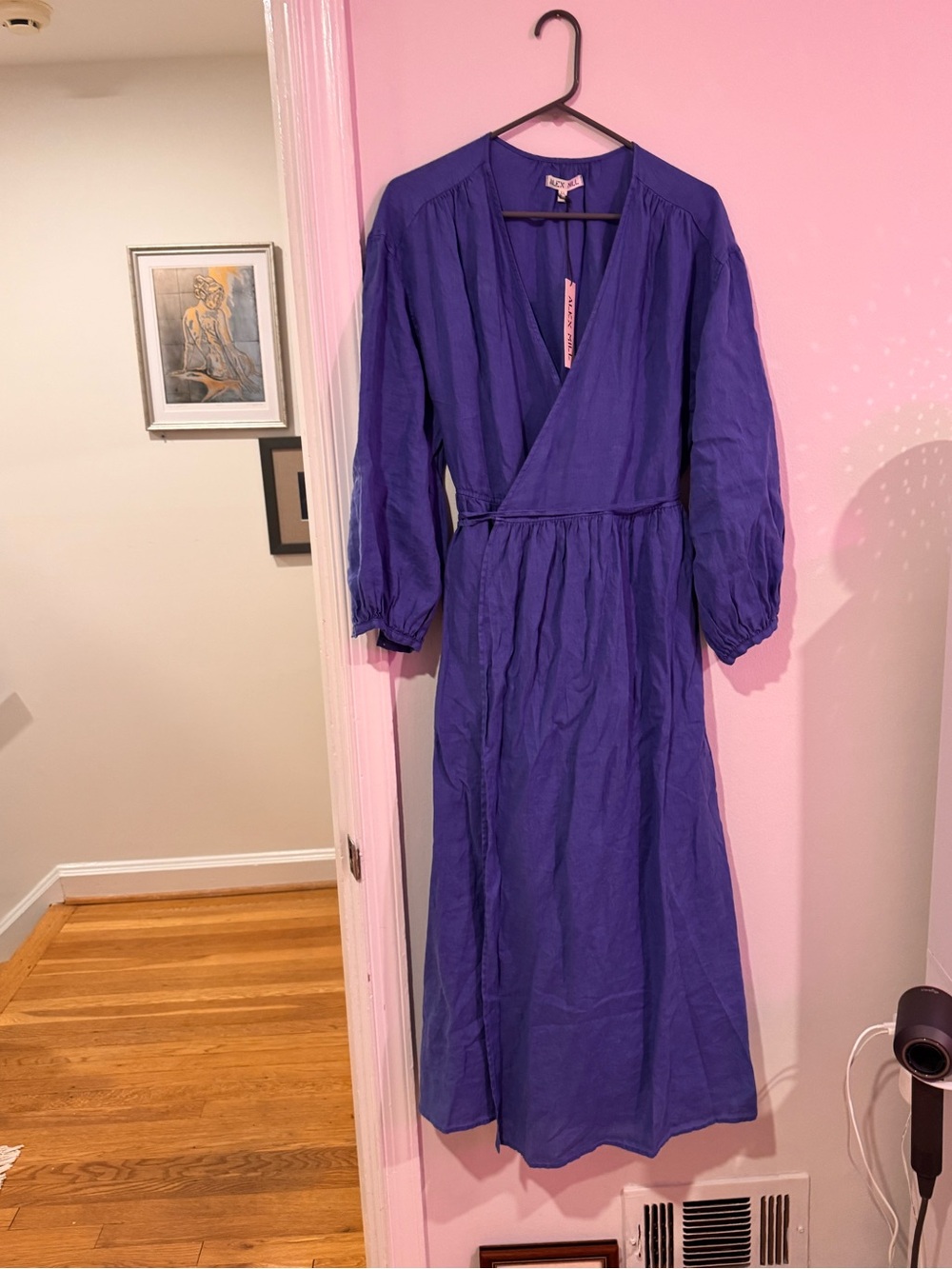 Alex Mill Lauren blue Wrap Midi Dress